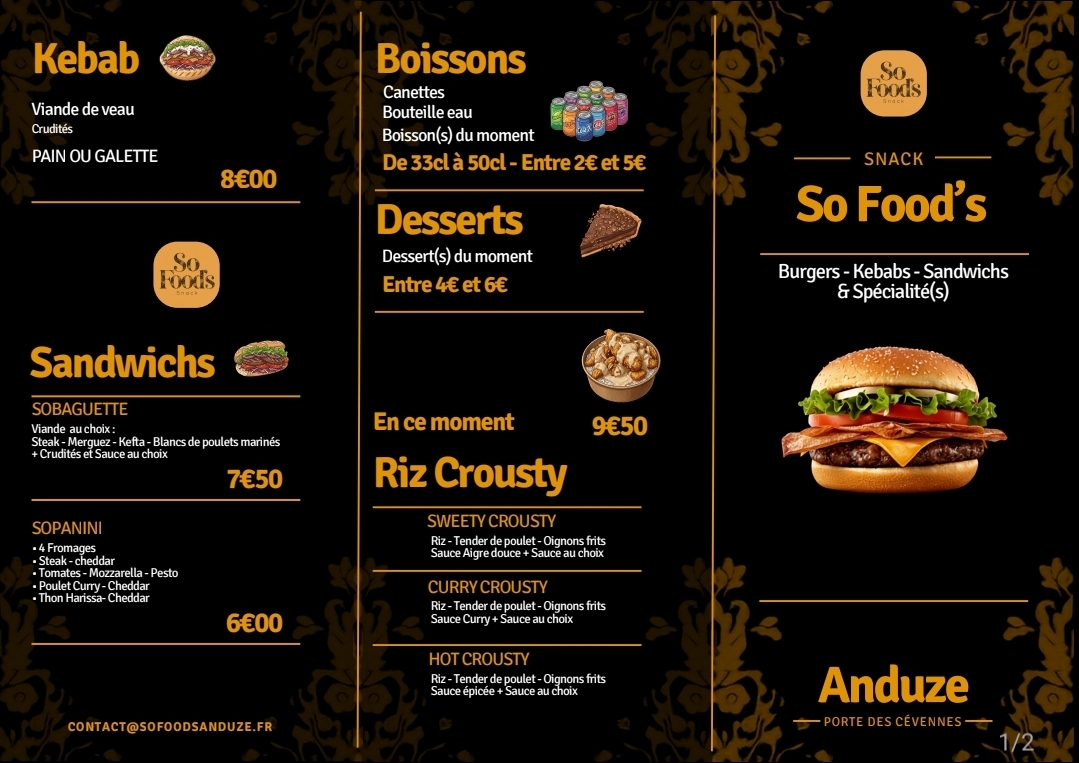 Flyer recto So Food's